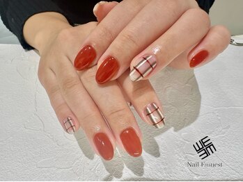 ネイル エミュスト(Nail Emuest)/定額デザイン☆チェックネイル
