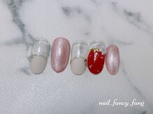 ネイル ファンシーファング(nail_fancy_fang)/苺フレンチネイル