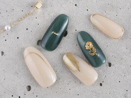 シンプルカーキネイル