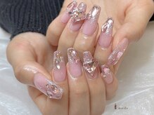 アイネイルズ 四条河原町店(I-nails)/ピンクハートネイル￥18000
