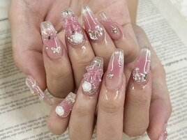 流行りのチークネイル♪