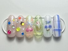 ジョアネイル(JOA Nail)/夏/ぷっくり/ストーン/リボン