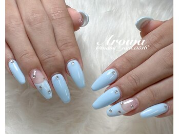 アロワ(Arowa)/水色ネイル