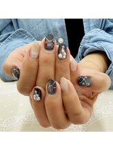 プルミエ ネイル(Premier Nail)/Xmas★ネイビーマグ＆クリア