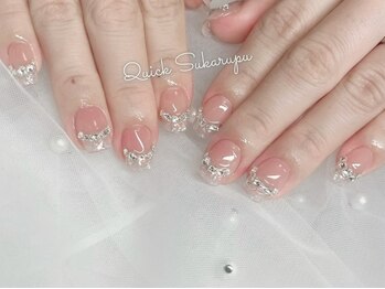 クイックスカルプ 新宿店(Quick Sukarupu)/キラキラフレンチネイル