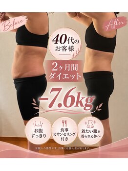 クレア(crea)の写真/プロによる食事カウンセリングと施術で無理なくサイズダウン。大人女性に選ばれてきたサロンです♪