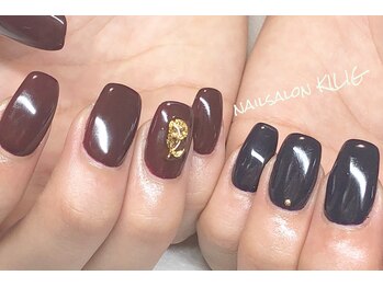 ネイルサロン キリグ(KILIG)/こっくり紫2トーン