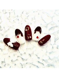 バレンタインネイル