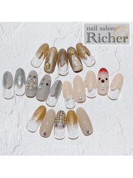 エスフィーネイルサロン リシェル(Esfy nailsalon Richer)/2024年12月 定額デザイン