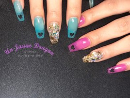 【ロングネイル】ハートクリア