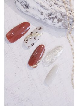 ラルネイル 大宮(Lull. nail)/ウェーブミラー＊レオパード