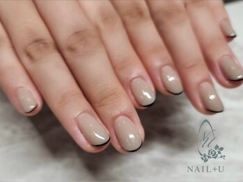 ネイルプラスユウ(NAIL+U)/先端フレンチライン