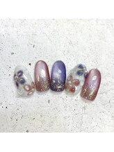 ネイルアンドまつげ リュフェール 五反田(Nail Lufaire)/紫陽花ネイル