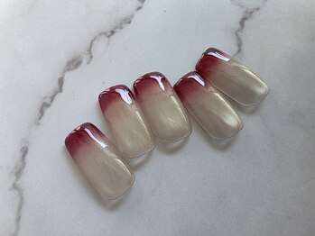 エムケーネイル(M&K NAIL)/マグネット×グラデーション