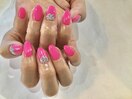 ☆ネオンピンクの逆フレンチ☆