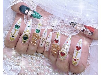 ネイル アリーズ セカンド(nail Allies 2nd)/痛ネイル モチーフ ロング