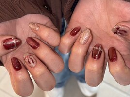 持ち込みデザイン　リボンネイル