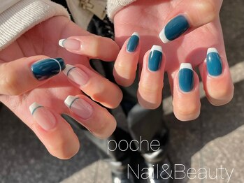 ア―ジュポシェフリル 天神西通り店(age poche Frill)/ちぐはぐフレンチネイル