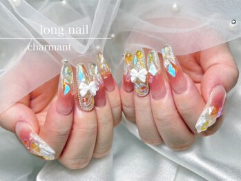 シャルモン(charmant)の写真/丈夫な仕上がりで長持ち!爪の形,短さが気になる方にも◎アプレ,チップ,スカルプOK★見惚れる仕上がりに…