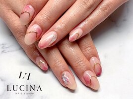 H-400ちゅるんと桃ネイル