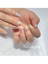 フィオーレ(fiore)/偏光パールマグネット&桜ネイル