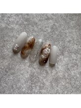 フラワーネイル 小山店(Fleur nail)/ブラウンニュアンスネイル