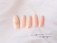 サンミーゴネイル 神戸店(Sunmego Nail)/サーモンピンク×ストーンネイル