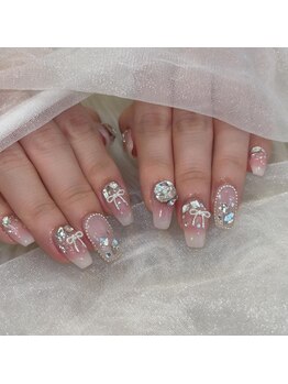 リンドネイル バイ モカ アンド ララ(Lind nail by moca and LaLa)/リボンネイル