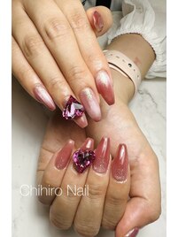 ハート＆マグネットネイル