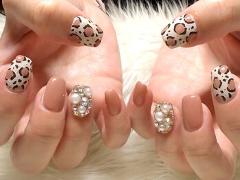 ネイルサロンブリス(nail salon Bliss)/☆大人のレオパード柄ネイル☆