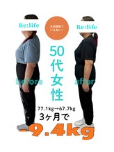 リライフ 岩国店(Re:Life)/50代女性　3ヶ月で-9.4キロ