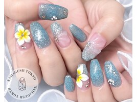 夏ネイル/グリッター/マーメイド