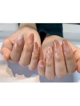 グラデーション×天然石風♪