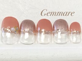 キラキラ大人フレンチネイル