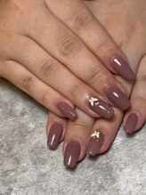 ネイルアンドアイラッシュサロンR/長さだし×リボンパーツ