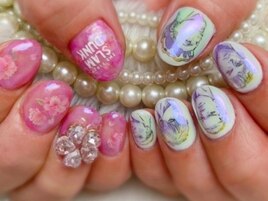 お客様オーダー推し活春痛ネイル