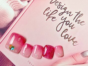 ハート×ラメグラデーション