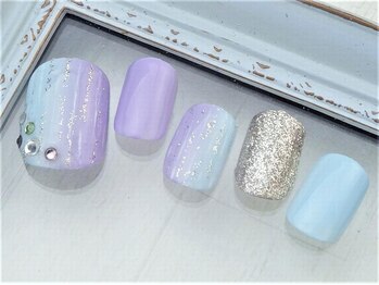 ネイルズガッシュ 蒲田東口店(NAILsGUSH)/シャイニーストライプ☆