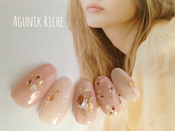 アグニークリッシェ(Agunik Riche)/【押し花ネイル】