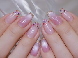 うる玉　紫陽花ネイル　梅雨