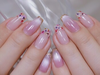 うる玉　紫陽花ネイル　梅雨