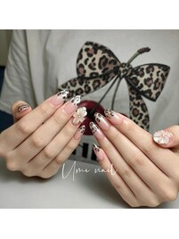 【秋ぽっい豹柄ネイル】