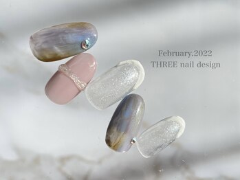 スリー(THREE)/Feb.2022/nail design