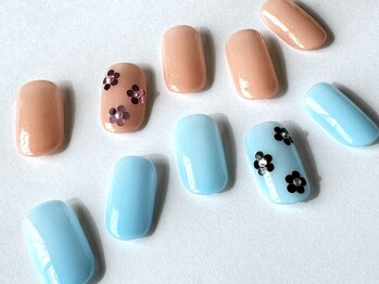 ネイルサロン クイール 小山店(NAIL SALON QUILL)/ワンカラー×ホログラム