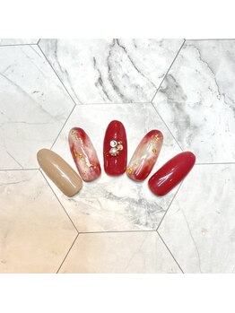 くすみカラーマーブル