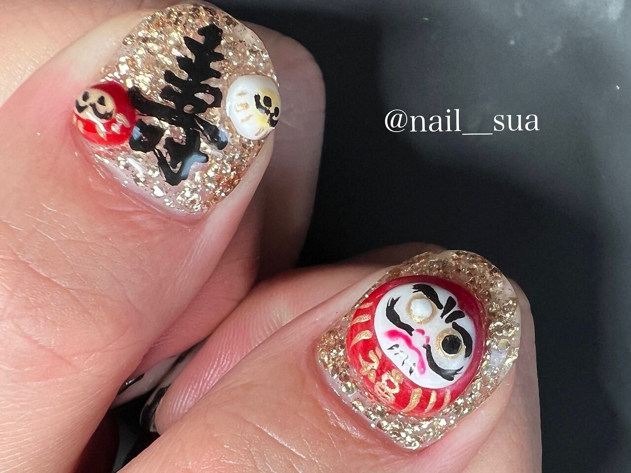 だるまネイル：PG012105329｜ネイルスア(nail sua)のフォト