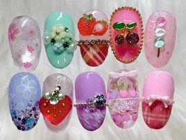 入学卒業などにも春ネイル