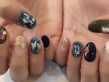 ティンク(Tink)/カーキとブルーのバイカラー