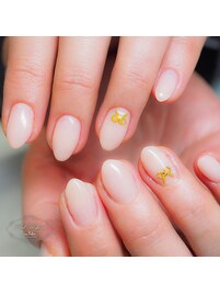 リボンのワンポイントネイル