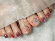 シマー(Shimmer)/お花ぷっくりフットネイル